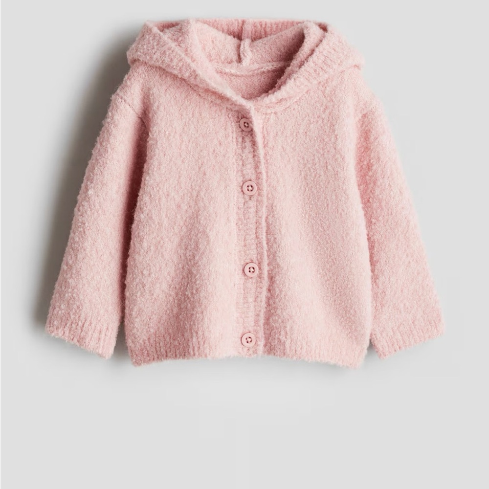 H&M Soft Pink Kids Button-Up Jacket